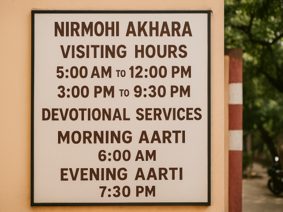 Plan Your Visit Visiting Hours and Devotional Services at Nirmohi Akhara Ashrams